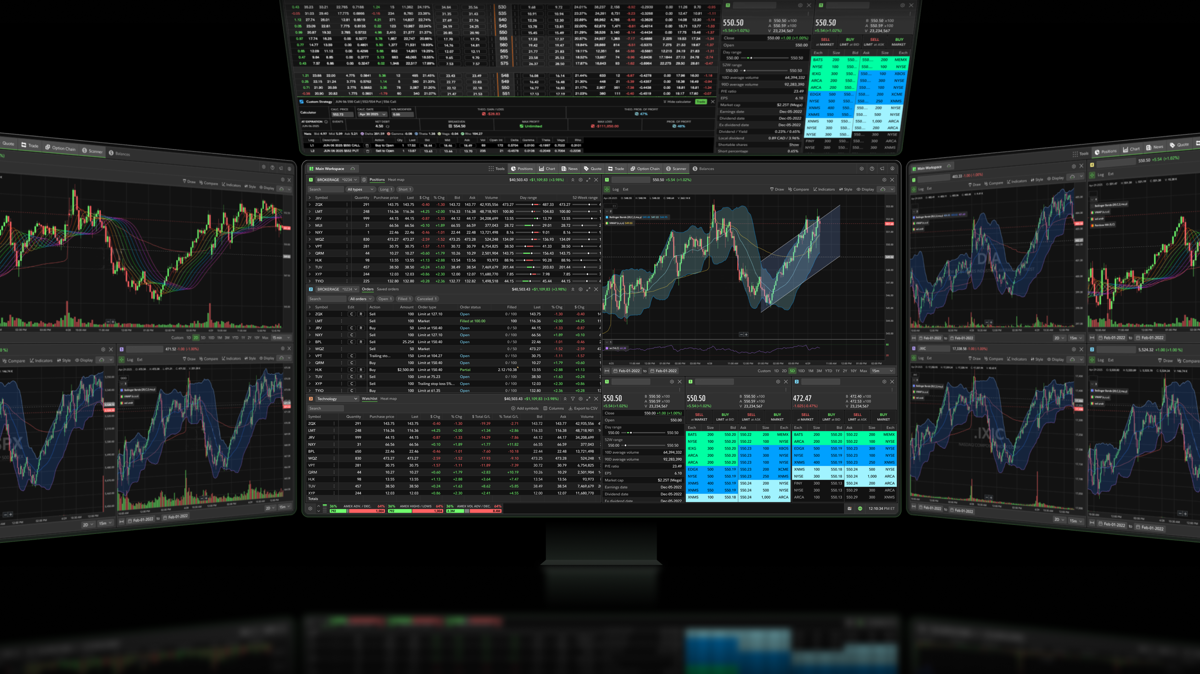 Nexus stock trading dashboard on desktop