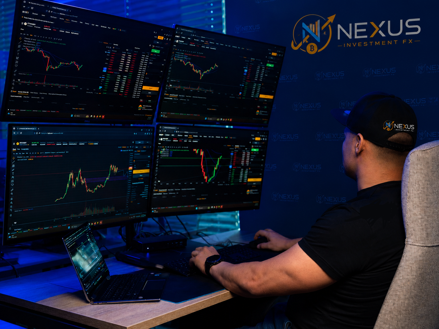 The Nexus Investment FX team collaborating in the office